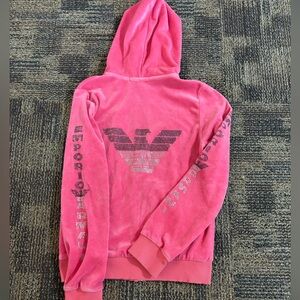 Emporio Armani Vibrant Pink Hoodie with Logo